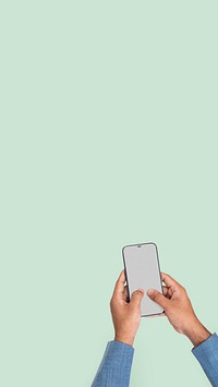 Smartphone screen hand digital device