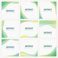 Abstract Instagram ad template vector set