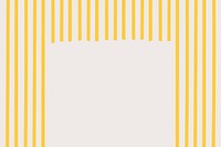 Spaghetti striped frame background vector in yellow doodle style