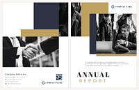 Business flyer template vector for annual report set