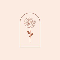 Romantic rose icon psd illustration