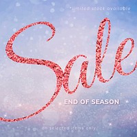 Glittery sale template vector editable social media post