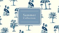 Summer collection banner template vector