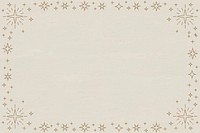 Gold mystical star frame vector on beige background