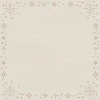 Gold mystical star frame vector on beige background