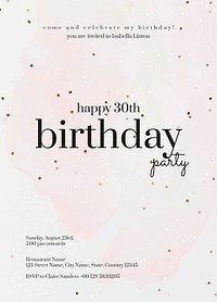 Online party invitation template psd birthday celebration