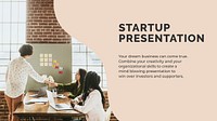 Startup presentation template vector for small business