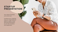 Startup presentation template vector for entrepreneur