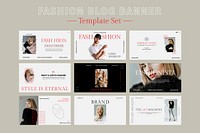 Fashion templates vector for lifestyle and beauty blogs