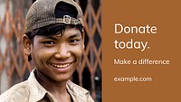 Children charity donation template psd presentation