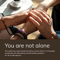 Mental illness awareness template psd for support groups social media post