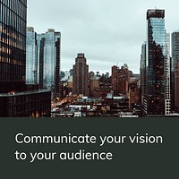 Business vision template psd for social media post