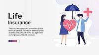 Blog banner template vector for life insurance