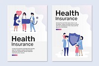Poster templates vector for health insurance