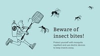 Insect bites template vector healthcare presentation
