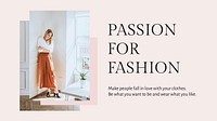 Fashion business presentation template vector