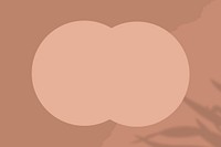 Brown background vector with overlapped circle frame