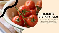 Healthy diet template vector marketing vegan lifestyle presentation