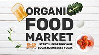 Food market banner template vector