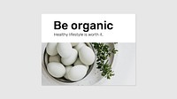 Organic food banner template vector