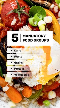 Mandatory food banner template vector