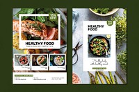 Healthy restaurant promotion template vector