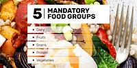 Mandatory food banner template vector
