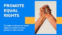 Promote equal rights  LGBTQ pride month celebration blog banner