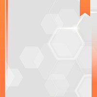 Abstract geometric background, orange border in business design vector