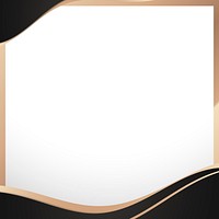 Gold luxury frame background, white modern design vector