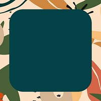 Abstract frame background, tropical green design vector