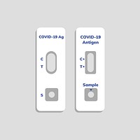 Rapid test psd illustration, COVID 19 diagnostic kit flat design