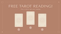 Minimal blog banner template, tarot card reading, marketing ad vector