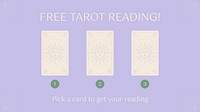 Minimal blog banner template, tarot card reading, marketing ad vector