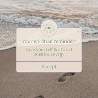 Mental health instagram post template, minimal notification graphic psd