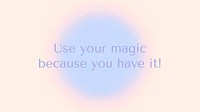 Spiritual quote blog banner template, pastel gradient graphic vector