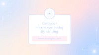 Spiritual notification blog banner template, pastel gradient graphic vector