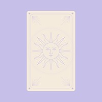 Mystic sun clipart, aesthetic tarot card, magic design vector