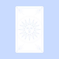 Mystic sun clipart, aesthetic tarot card, magic design vector