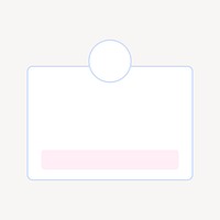 Minimal notification frame, social media post graphic vector