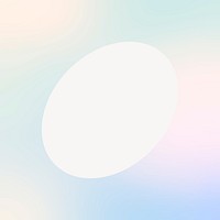 Pastel gradient oval frame, geometric design vector