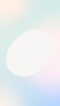 Pastel gradient oval frame, geometric design vector