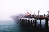 The Venice Beach Boardwalk. Original public domain image from Wikimedia Commons