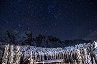 Frosty forest at night. Original public domain image from <a href="https://commons.wikimedia.org/wiki/File:Carezza,_Nova_Levante,_Italia.jpg" target="_blank">Wikimedia Commons</a>