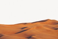 Sand dunes collage element, off white design psd