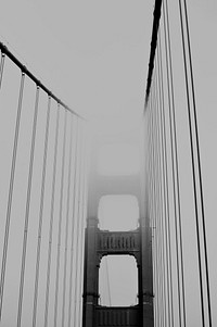 Bridge cables of Golden Gate hidden in fog. Original public domain image from <a href="https://commons.wikimedia.org/wiki/File:San_Francisco_Fog_(Unsplash).jpg" target="_blank" rel="noopener noreferrer nofollow">Wikimedia Commons</a>