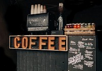 Retro coffee shop. Original public domain image from Wikimedia Commons