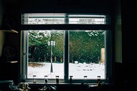 Snow covered landscape through the window. Original public domain image from <a href="https://commons.wikimedia.org/wiki/File:Mark_Rabe_2016_(Unsplash).jpg" target="_blank">Wikimedia Commons</a>