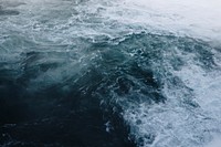 Stormy deep blue ocean, foamy waves. Original public domain image from Wikimedia Commons