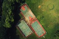 A drone shot of three sports fields in a park. Original public domain image from <a href="https://commons.wikimedia.org/wiki/File:Three_sports_fields_(Unsplash).jpg" target="_blank" rel="noopener noreferrer nofollow">Wikimedia Commons</a>